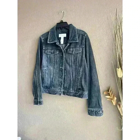 WOMAN’S LIZ CLAIBORNE DENIM BLUE JEAN COAT JACKET  SIZE M - Picture 3 of 5